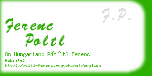 ferenc poltl business card